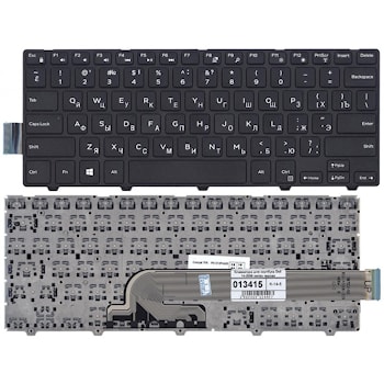 Клавиатура Dell Inspiron 14-3000, 14-5447, Latitude 3470 черная, с рамкой