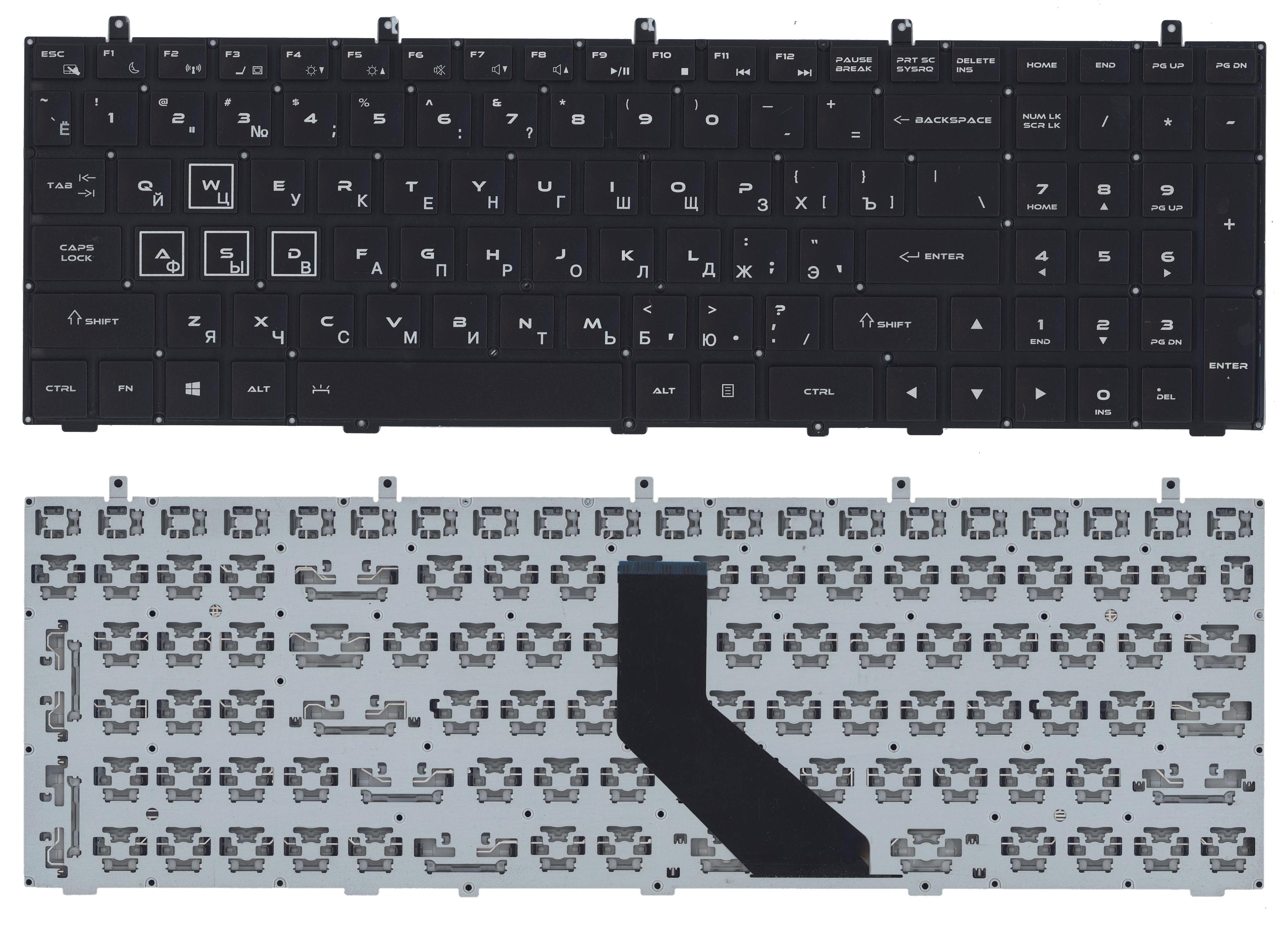 Клавиатура для ноутбука Thunderobot 911, 911M-M2, 911-T1 черная, без рамки, с подсветкой  