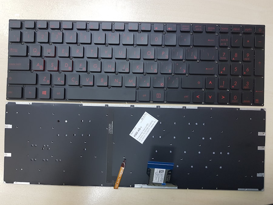 Клавиатура для ноутбука Asus GL502, GL502VT черная, кнопки красные, с подсветкой, ver.2