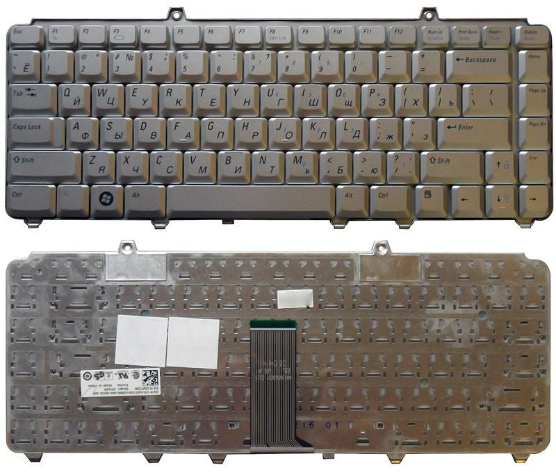 Клавиатура Dell Inspiron 1420, 1520, 1521, 1525, 1526, XPS M1330, M1530 серебряная  
