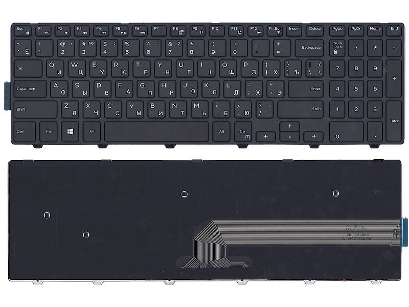 Клавиатура для ноутбука Dell Inspiron 15-3000, 15-3552, 15-3555, 15-3565, 15-3567, 15-5000, 15-5547, 15-5559, 15-5566, черная