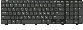 Клавиатура Dell Inspiron 17-5721 черная, с рамкой
