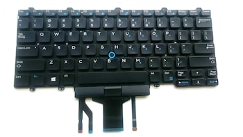 Клавиатура Dell Latitude E5450, E5470, E7450, E7470, E7480, E7490 черная, с подсветкой, с поинтером