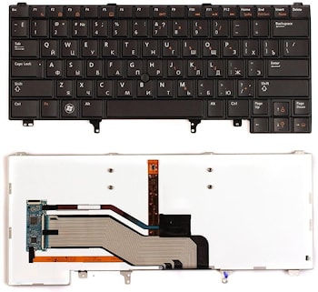 Клавиатура Dell Latitude E5420, E6220, E6320, E6420, E6430, E6620 черная, с трек-поинтом, с подвсеткой