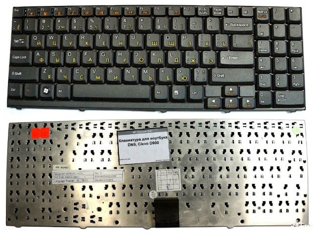 Клавиатура для ноутбука DNS 0116106, 0119110, 0120941, 0120942, 0123250, 0126562, M771S, MP-03753SU-4305L, RoverBook V750WH, V751L, D796WH D790 черная
