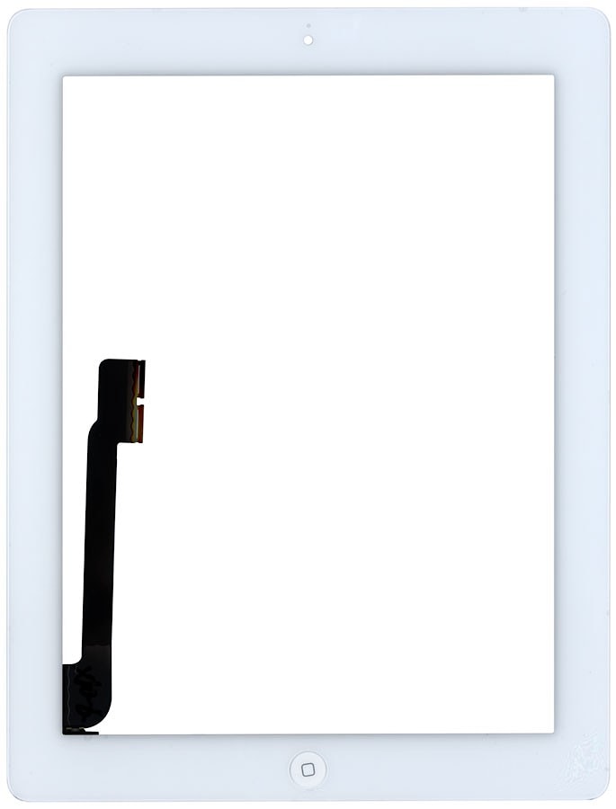 iPad 3, iPad 4 - тачскрин, белый с клавишей HOME, вставкой для камеры и проклейкой