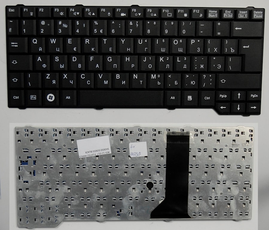 Клавиатура для ноутбука Fujitsu Amilo SA3650, SI3655, V6505, V6515, V6535, V6545, LI3710, PA3575, PI3525, PA3553, PA3515 черная