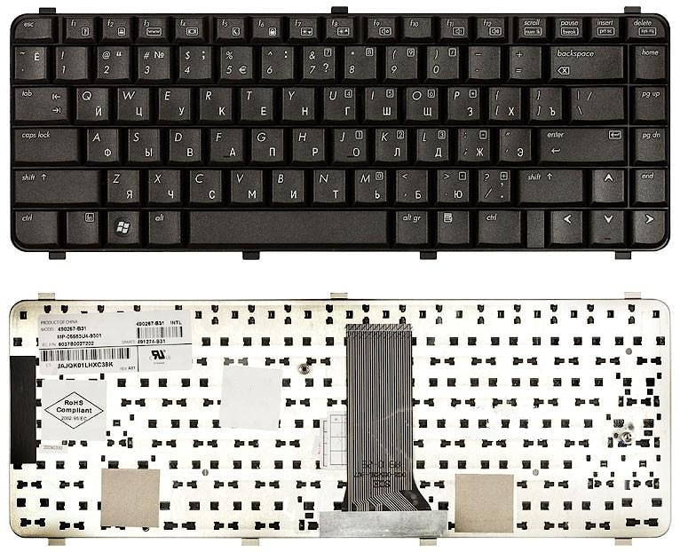 Клавиатура для ноутбука HP Compaq 6530S, 6730S, 6535S, 6735S черная