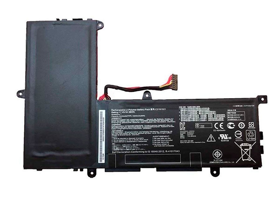 Аккумулятор для Asus E200HA, VivoBook E200HA (c21n1521), 38Wh, 7.6V