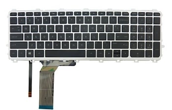 Клавиатура HP ENVY 15-j000, 17-j000 черная, с рамкой, с подсветкой