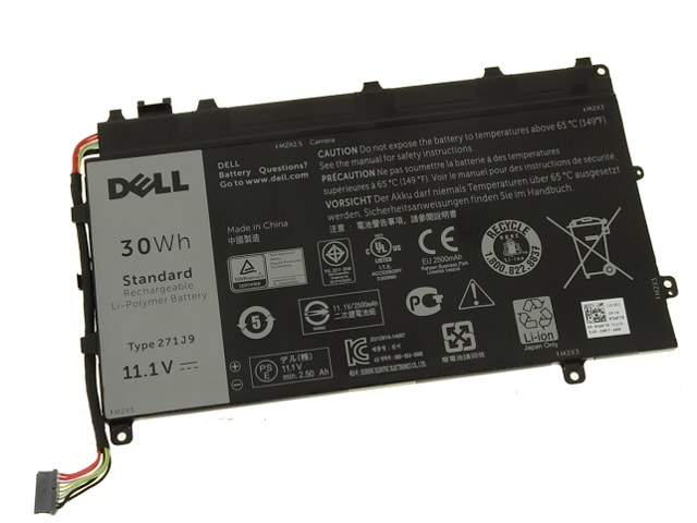 Аккумулятор для Dell Latitude (2 in 1 series) 13-7000, (2 in 1 series) 13-7350, (271J9), 2500mAh, 11.1V