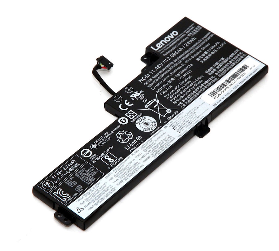 Аккумулятор для Lenovo ThinkPad A285, A485, T470, T480 (01AV420, SB10K97577), 24Wh, 2100mAh, 11.4V