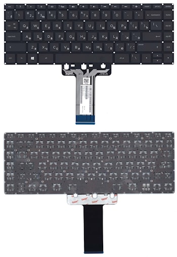Клавиатура для ноутбука HP Pavilion 14-AB 14-AL 14-AV черная, без рамки