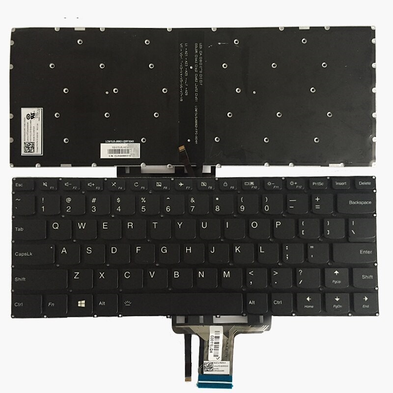 Клавиатура для ноутбука Lenovo IdeaPad 310, 310S-14ISK, 310S-14, 310S-14IAP, 310S-14AST, 310S-14IKB, 510, 510S-14ISK черная, с подсветкой