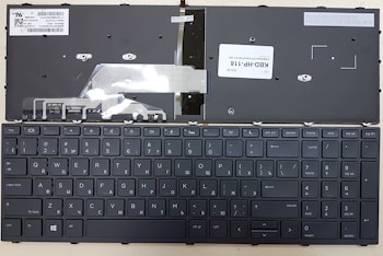 Клавиатура для ноутбука HP Probook 450 G5, 455 G5, 470 G5 черная, с рамкой, с подсветкой
