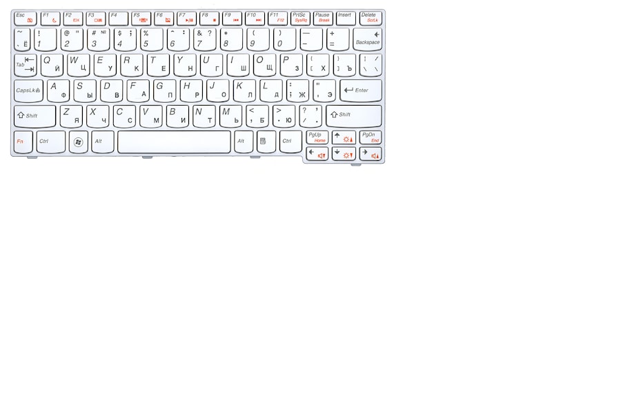Клавиатура для ноутбука Lenovo IdeaPad U160, U165 белая, рамка