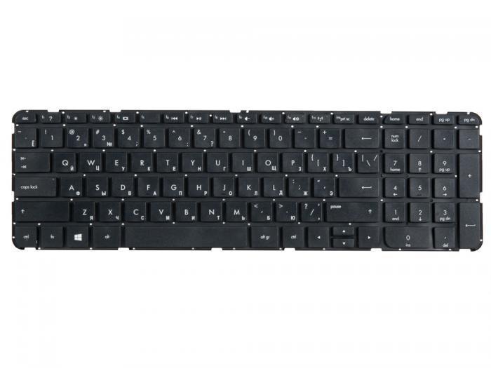 Клавиатура для ноутбука HP Pavilion SleekBook 15-d, черная, без рамки  
