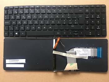 Клавиатура для ноутбука HP Pavilion 15-P, 17-F, 17-Y черная, без рамки, с подсветкой