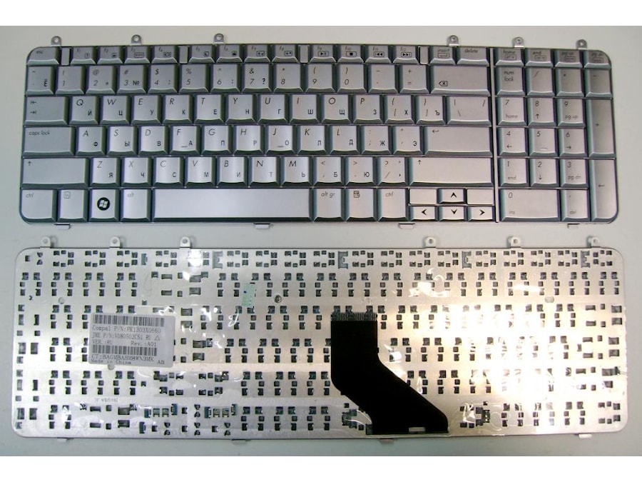 Клавиатура для ноутбука HP Pavilion DV7-1000 серебряная
