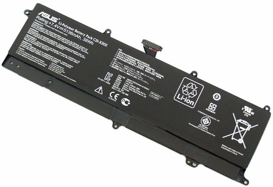 Аккумулятор для Asus S200, S200E, X202E, (C21-X202), 4400mAh, 7.4V, черный, OEM