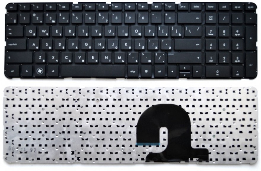 Клавиатура для ноутбука HP Pavilion DV7-4000 черная, с рамкой