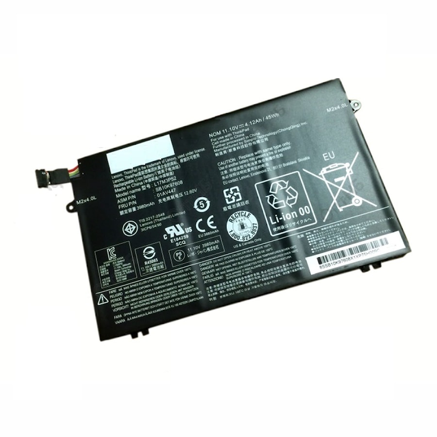 Аккумулятор для Lenovo ThinkPad E480, E495, E580, E595, R480, (01av447), 45Wh, 4120mAh, 11.1V