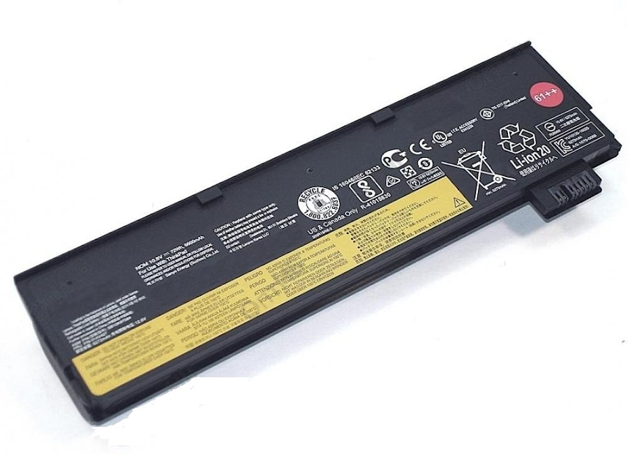 Аккумулятор для Lenovo ThinkPad P51s, P52s, T470, T480, T570, T580 (61++) (01AV492, 01AV425), 72Wh, 6600mAh, 10.8V