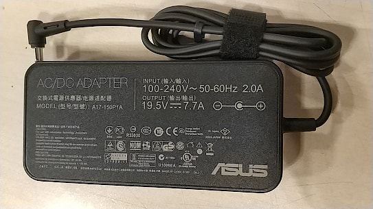 Блок питания Asus 5.5x2.5мм, 150W (19.5V, 7.7A) без сетевого кабеля, ORG (slim type)