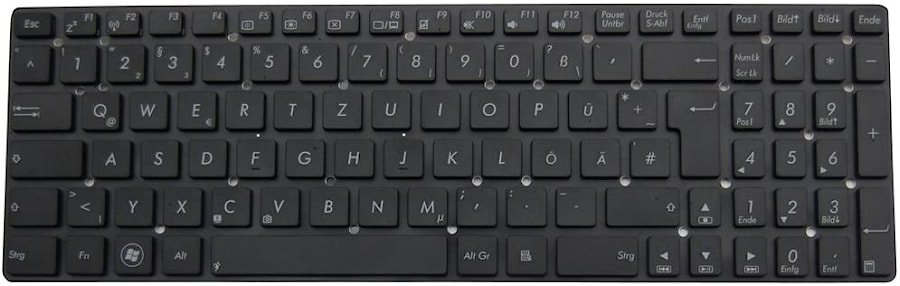 Клавиатура для ноутбука Asus K55, K55A, K55Vd, K55Vj, K55Vm, K75Vj черная, английская