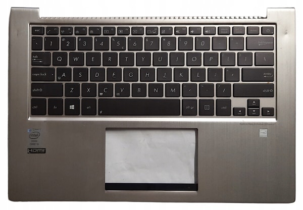 Клавиатура для ноутбука Asus UX31, UX31A черная, верхняя панель в сборе