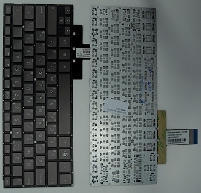 Клавиатура для ноутбука Asus UX31, UX31A черная, с гравировкой
