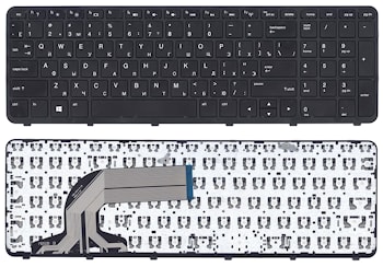Клавиатура для ноутбука HP Probook 350 G1, 355 G2 черная, c рамки