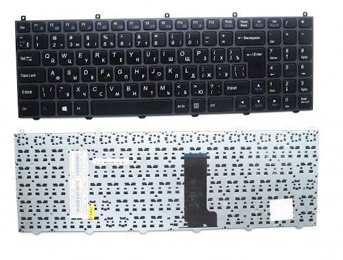 Клавиатура для ноутбука DNS W650SRH, W655, W650SR, W650SC, R650SJ, W6500, W650SJ, W655SC, W650SH черная, без рамки
