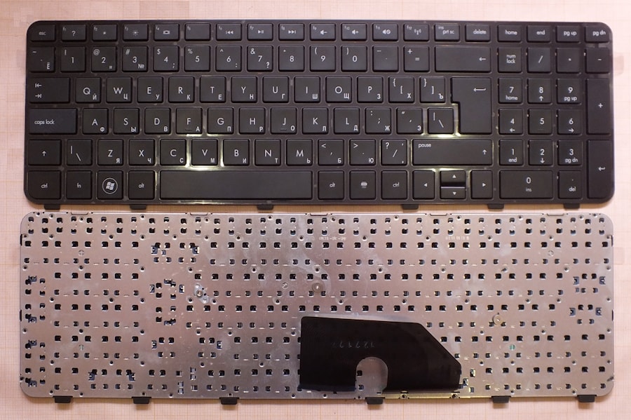 Клавиатура для ноутбука HP Pavilion DV6-6000 черная, рамка матовая