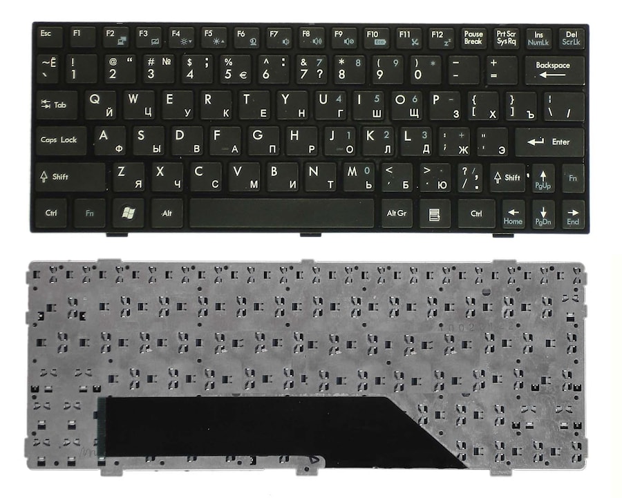 Клавиатура для ноутбука MSI U160, U135 черная, без рамки