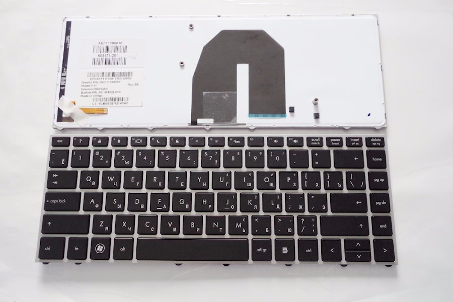 Клавиатура для ноутбука HP Probook 5330M черная, рамка серебряная, с подсветкой