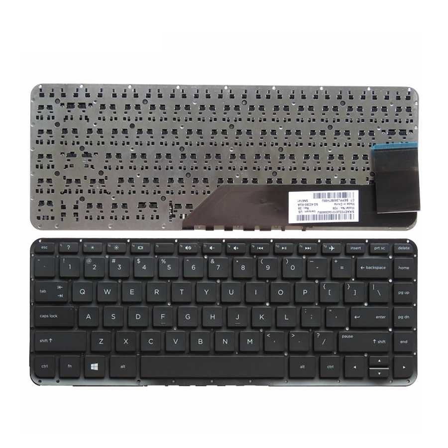 Клавиатура для ноутбука HP Slatebook 14-p000, 14-p010n черная, без рамки