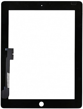 iPad 3, iPad 4 - тачскрин, черный