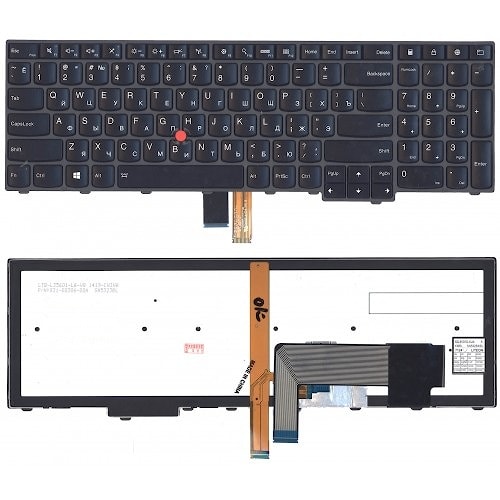Клавиатура для ноутбука Lenovo ThinkPad Edge E531, E540, T540, T540p черная, с рамкой, с подсветкой, с поинтером